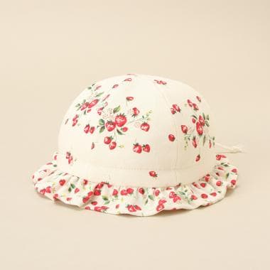 野イチゴフラワー帽子【日本製】