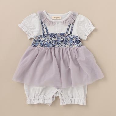 リバティファブリックチュールスカートショートオール【日本製】