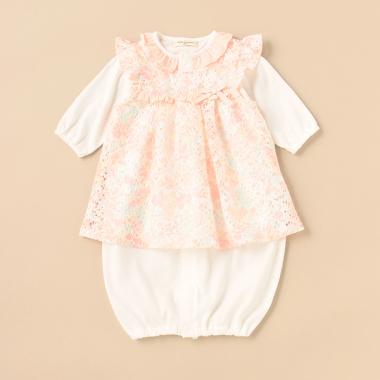 フラワーレースエプロンつき兼用ドレス【日本製】