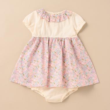 リバティファブリックブルマーつきワンピーススーツ【日本製】