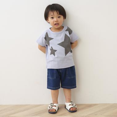 ニットデニム5分丈パンツ