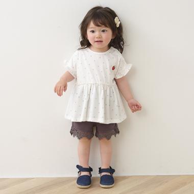 裾レースショートパンツ