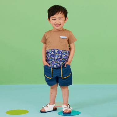 パイピング5分丈パンツ