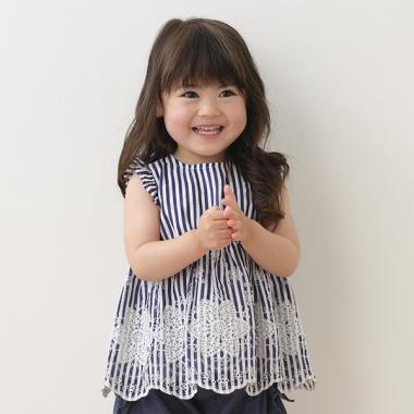 裾エンブロイダリーレースチュニック