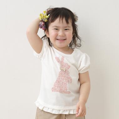 フラワーラビットTシャツ