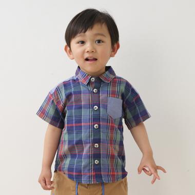 マドラスチェックワイドシャツ【日本製】