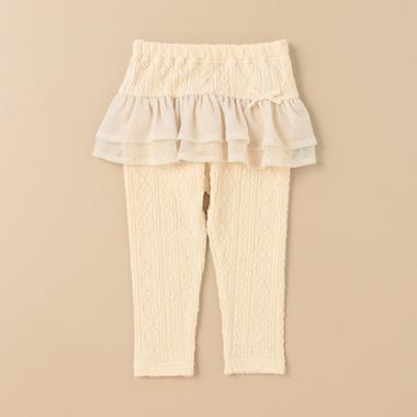 ケーブルチュールフル丈レギンス【日本製】