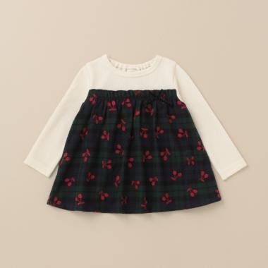 タータンチェックチェリーチュニック