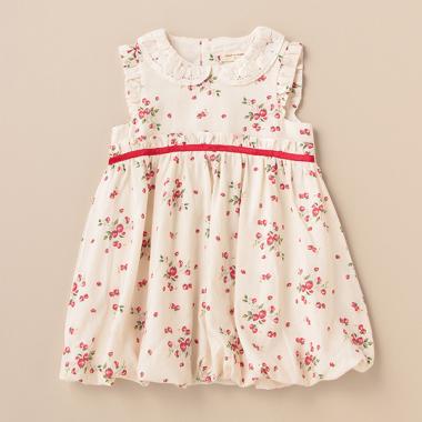 野イチゴ袖なしバルーンワンピース【日本製】