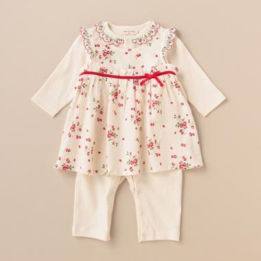 野イチゴエプロンつきカバーオール【日本製】