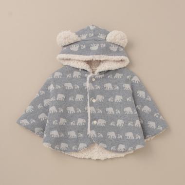 オーガニックジャガードマント【日本製】