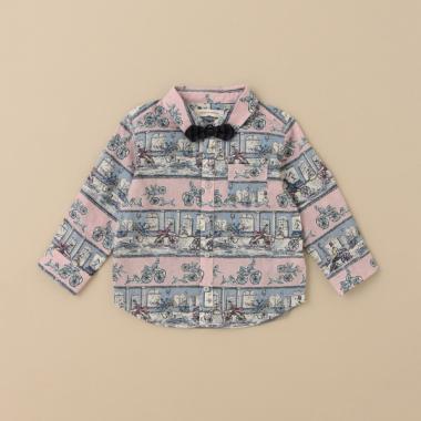 ヴィクトリアントリップ蝶タイつきシャツ【日本製】