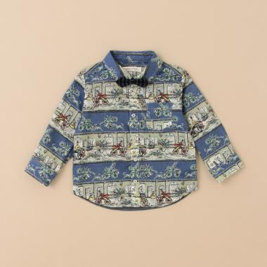 ヴィクトリアントリップ蝶タイつきシャツ【日本製】