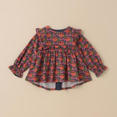 チューダー・チューリップブラウス【日本製】