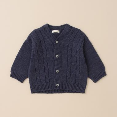 ケーブルワイドカーディガン【日本製】