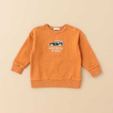 クルマサガラ刺しゅうトレーナー