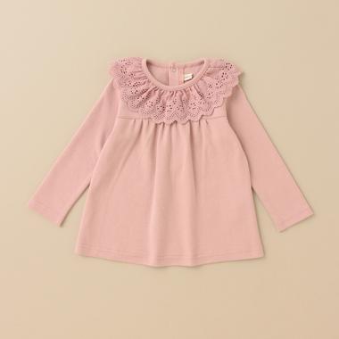 フリル衿長袖Tシャツ