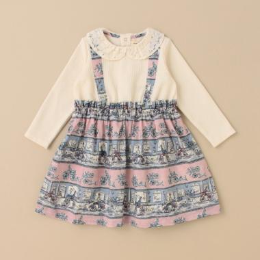 ヴィクトリアントリップドッキングワンピース【日本製】