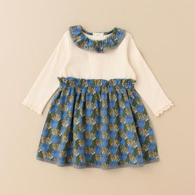 チューダー・チューリップドッキングワンピース【日本製】