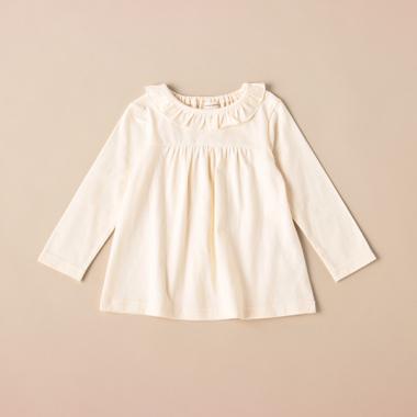 フリル長袖Tシャツ