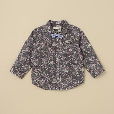 Kevin蝶タイつき長袖シャツ【日本製】