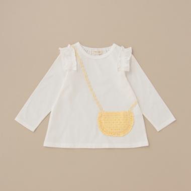 レースポシェット長袖Tシャツ