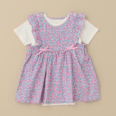 小花柄ロンパースセット