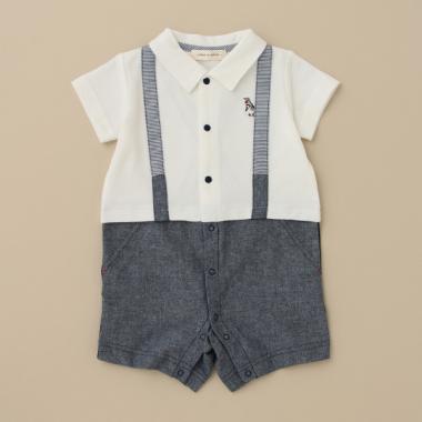 ポロ衿ショートオール