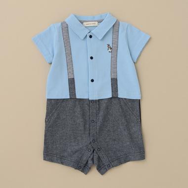 ポロ衿ショートオール