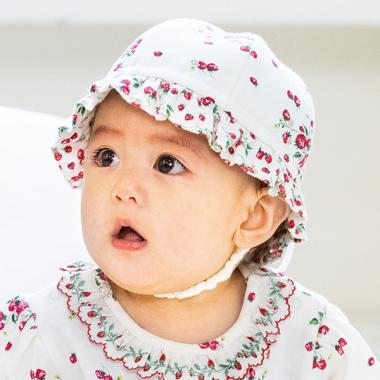 野イチゴフラワー帽子【日本製】