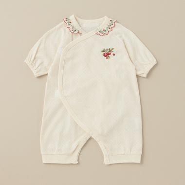 野イチゴ刺しゅうNEW BORNウェア【日本製】