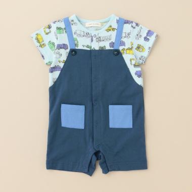 接触冷感働くクルマショートオール