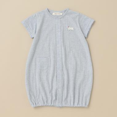 シロクマボーダー半袖2WAYオール【日本製】