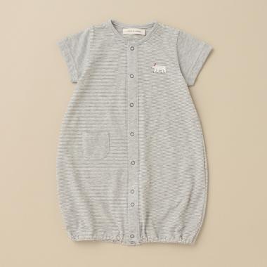 シロクマボーダー半袖2WAYオール【日本製】