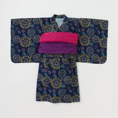 花火柄浴衣セット