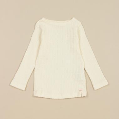 ケーブルボートネック長袖Tシャツ【日本製】