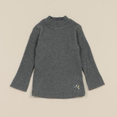 テレコハイネック長袖Tシャツ