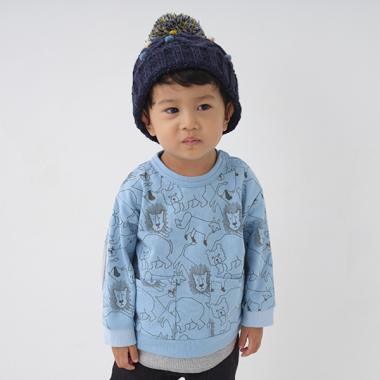 animal総柄トレーナー