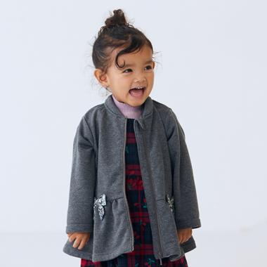 ラメ裏毛3WAYブルゾン