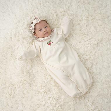 野イチゴ刺しゅう2wayオール【日本製】