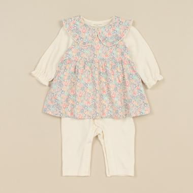 リバティファブリックエプロンつきカバーオール【日本製】