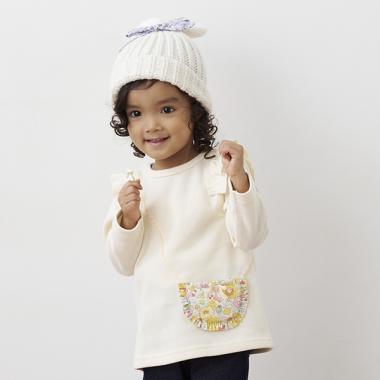 リバティファブリックポシェットトレーナー