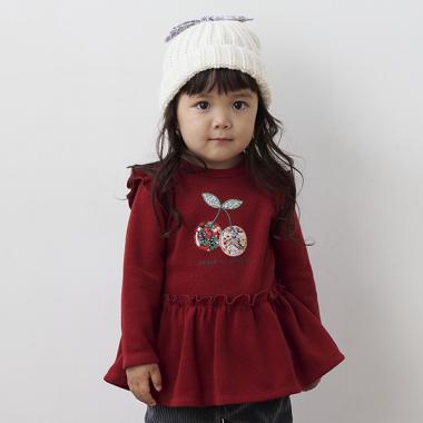 チェリーアップリケチュニック