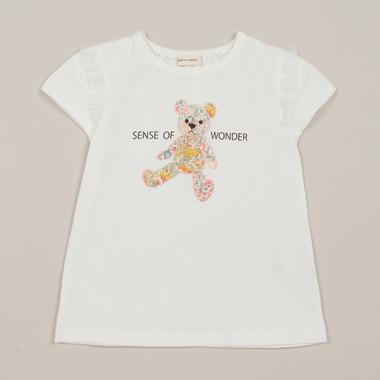 リバティファブリックアップリケTシャツ