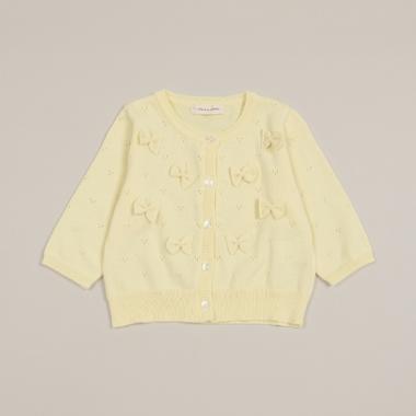 リボンカーディガン【日本製】