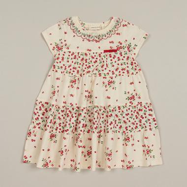 野イチゴティアードワンピース【日本製】