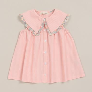 リバティフリルストライプチュニック