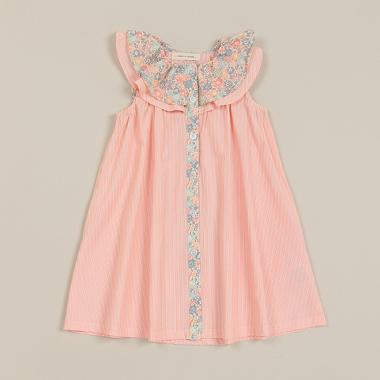 リバティフリルストライプワンピース