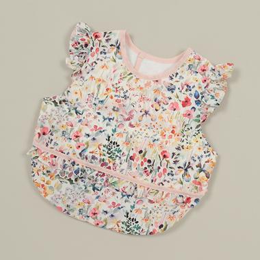 リバティプリントお食事フリルエプロン【日本製】