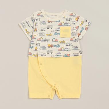 <接触冷感>働くクルマ柄ショートオール